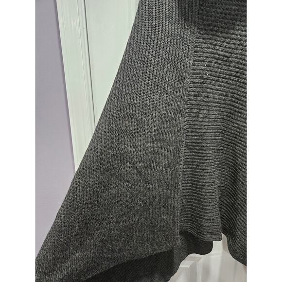Soft Surroundings Gray Wool Blend Cape Poncho Fall Winter Sweater Lagenlook - Picture 3 of 10